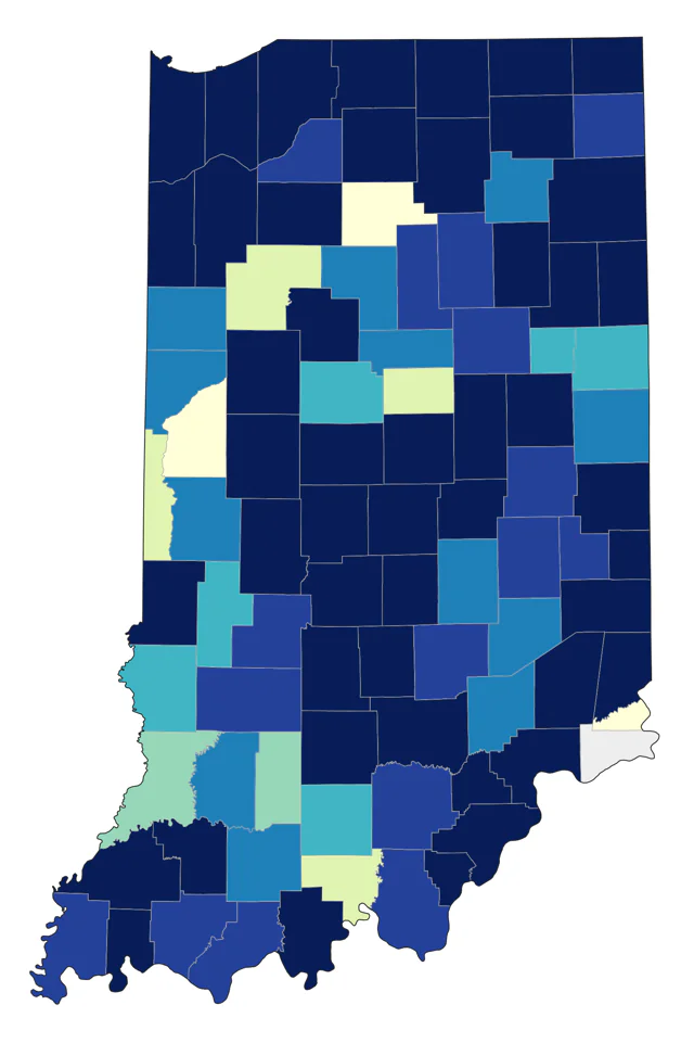 Pine Siskin county map