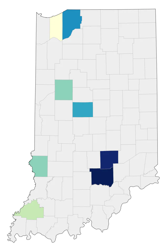 Purple Gallinule county map