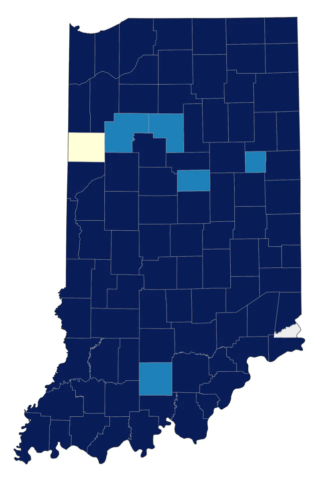 Red-breasted Nuthatch county map