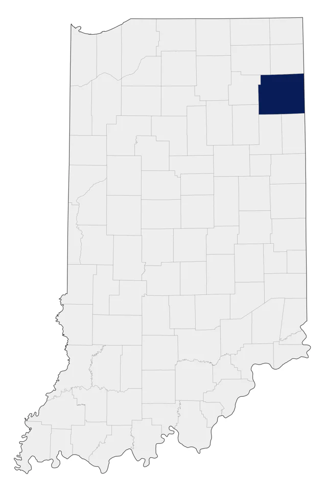 Red-crowned Amazon county map