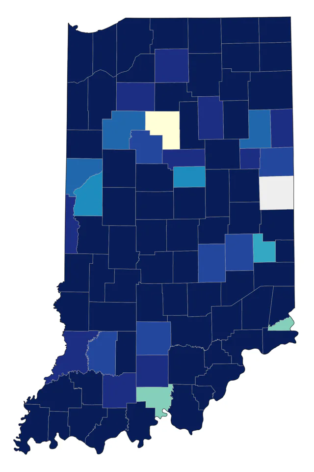 Redhead county map