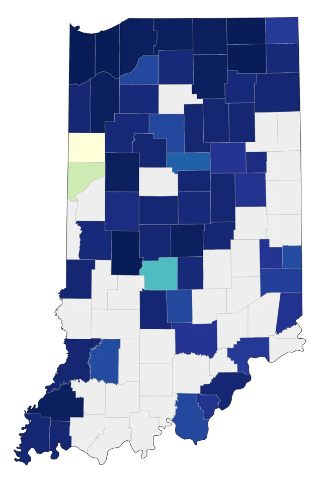 Redpoll county map