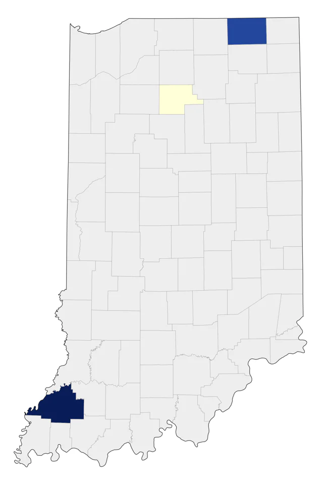 Rock Wren county map