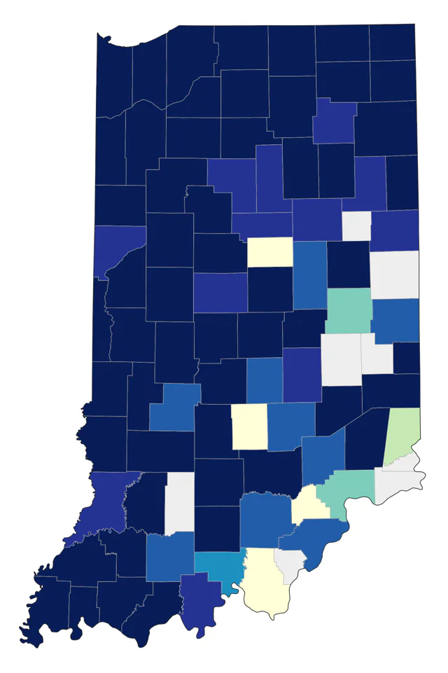 Rough-legged Hawk county map