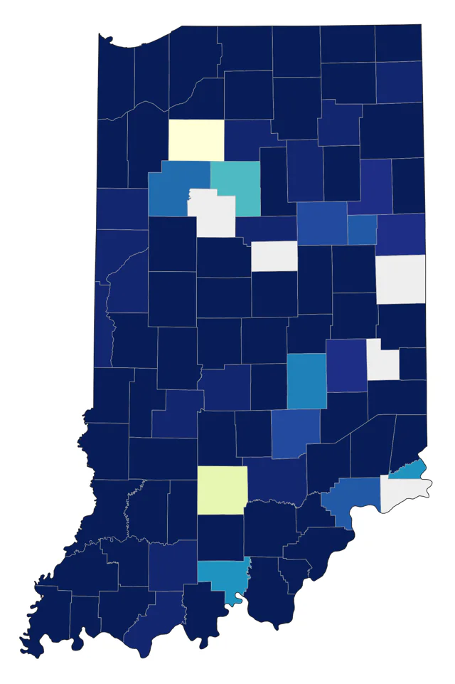 Ruddy Duck county map