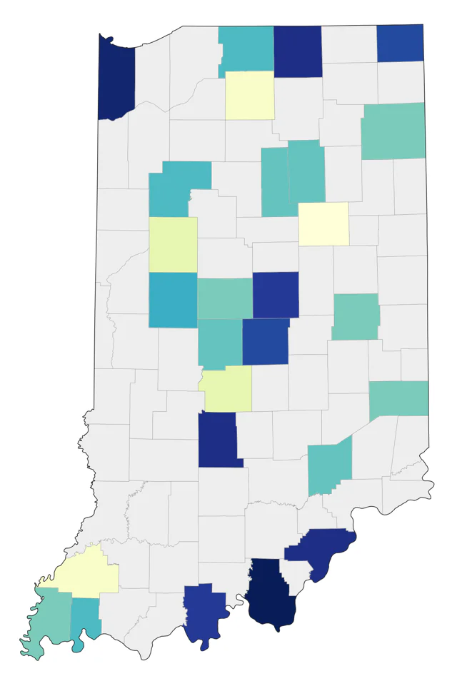 Rufous Hummingbird county map