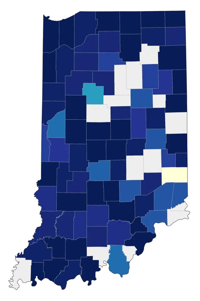 Sedge Wren county map