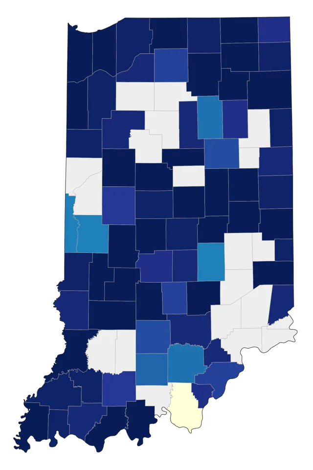 Short-billed Dowitcher county map