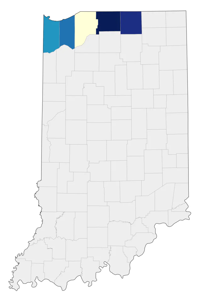 Slaty-backed Gull county map