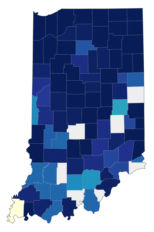 Snow Bunting county map