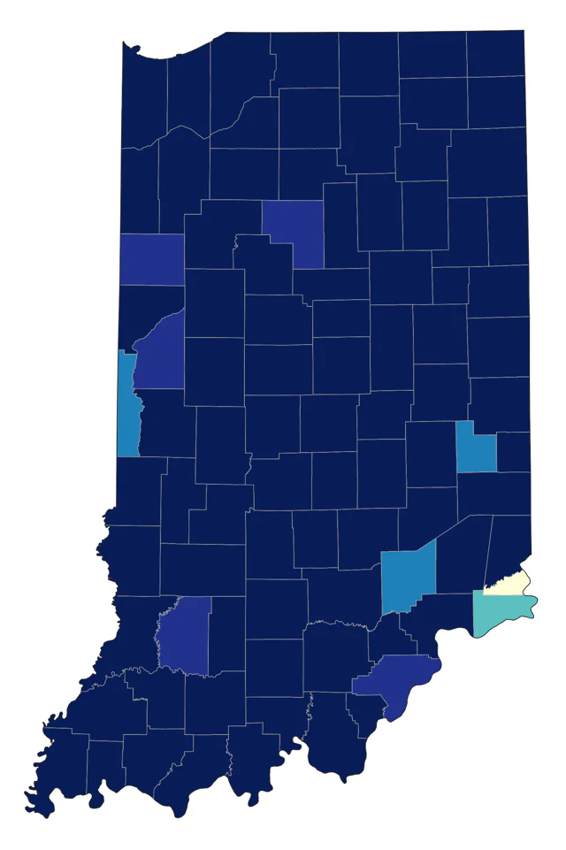 Solitary Sandpiper county map