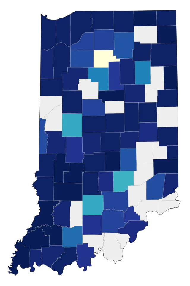 Stilt Sandpiper county map