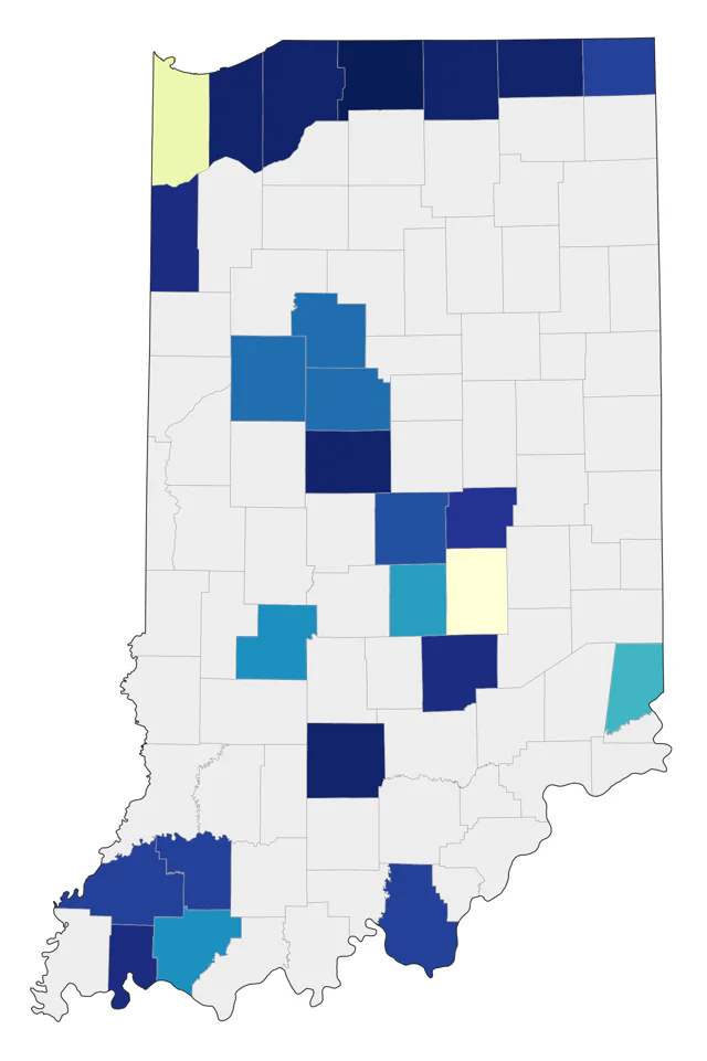 Swallow-tailed Kite county map