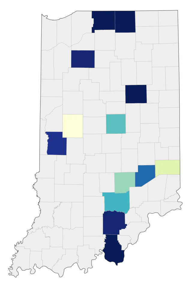 Swan Goose county map
