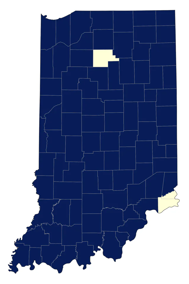 Tennessee Warbler county map