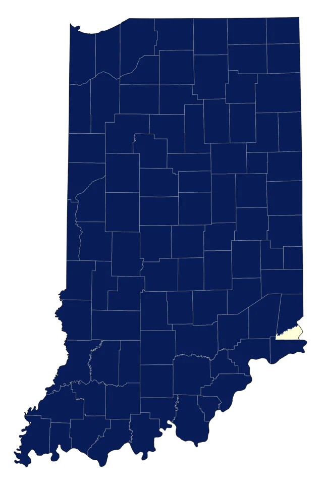 Tree Swallow county map