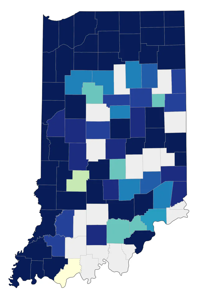 Trumpeter Swan county map