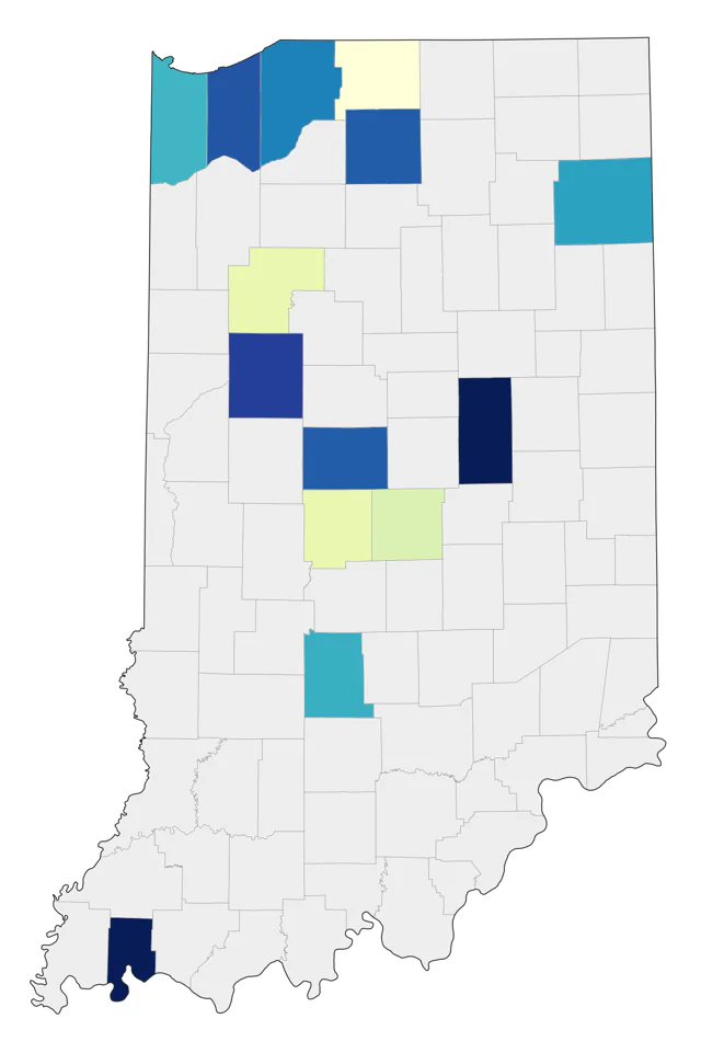 Varied Thrush county map
