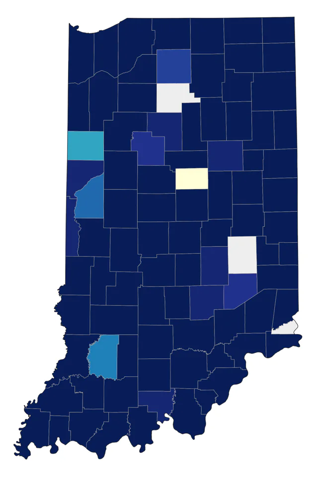 Veery county map