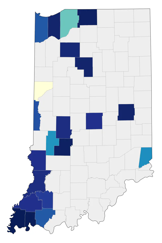 Western Kingbird county map