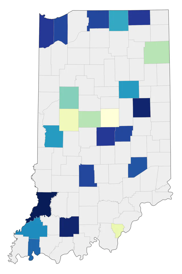White-winged Dove county map