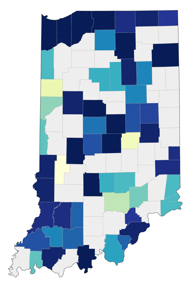 White-winged Scoter county map