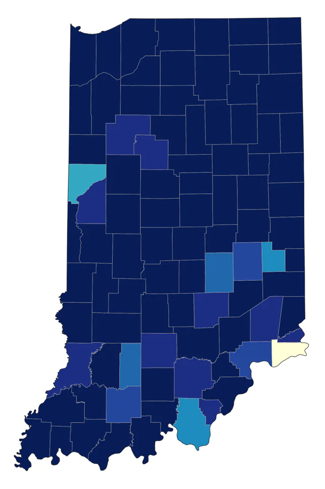 Willow Flycatcher county map