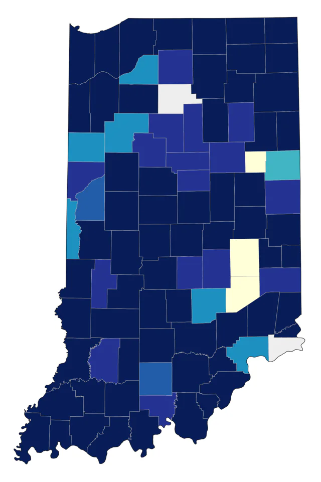 Winter Wren county map