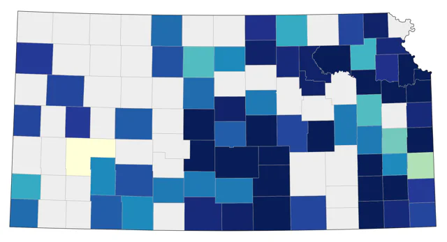 American Bittern county map