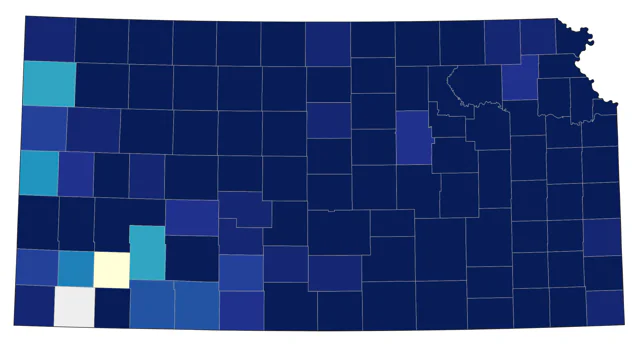 Bell's Vireo county map