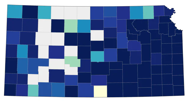 Black-and-white Warbler county map