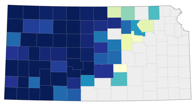 Black-billed Magpie county map