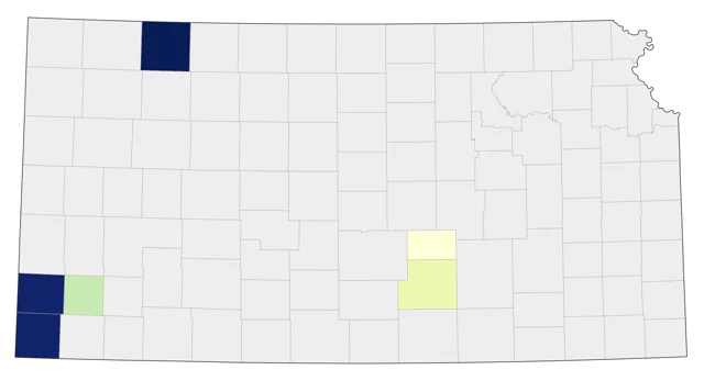 Black-throated Gray Warbler county map