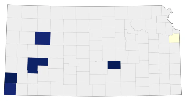 Black-throated Sparrow county map