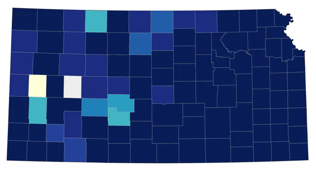 Blue-gray Gnatcatcher county map