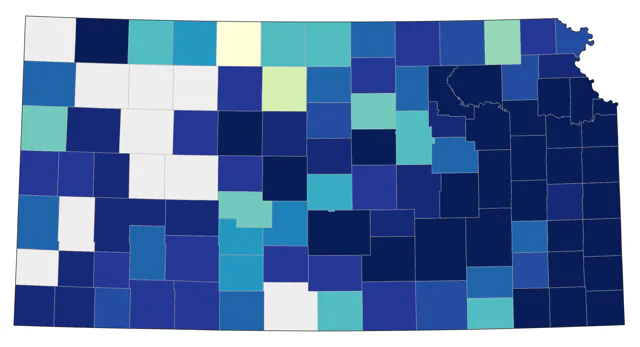Blue-headed Vireo county map