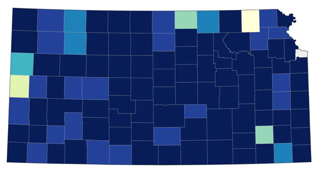 Brewer's Blackbird county map