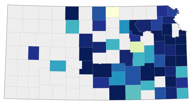 Caspian Tern county map