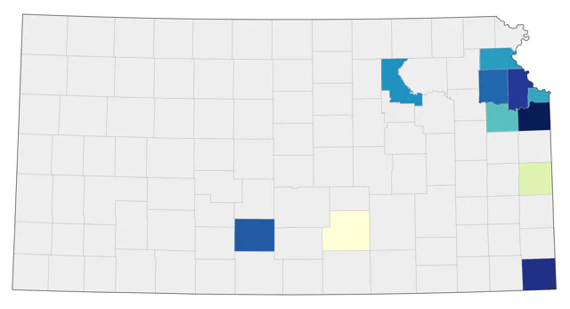 Cerulean Warbler county map