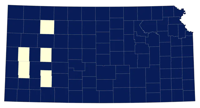 Chipping Sparrow county map