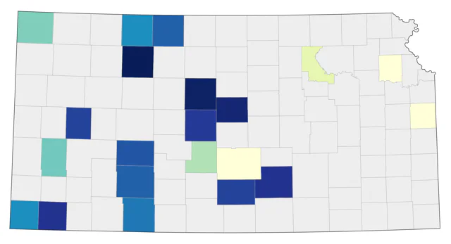 Clark's Grebe county map