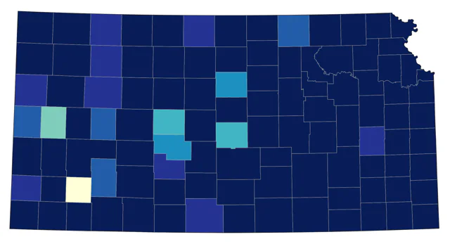Common Yellowthroat county map