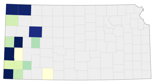 Dusky Flycatcher county map