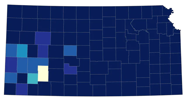 Eastern Bluebird county map