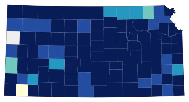 Franklin's Gull county map