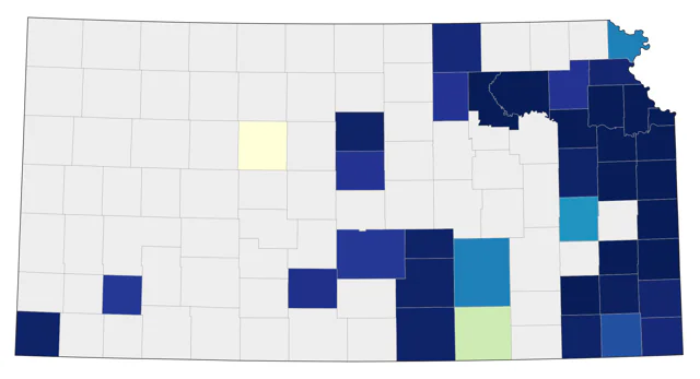 Golden-winged Warbler county map