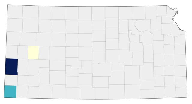 Gray Flycatcher county map
