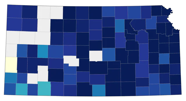 Greater Scaup county map