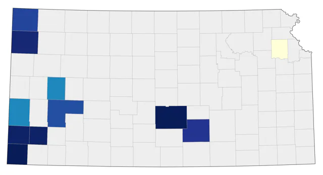 Green-tailed Towhee county map