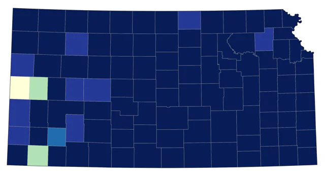 Hairy Woodpecker county map